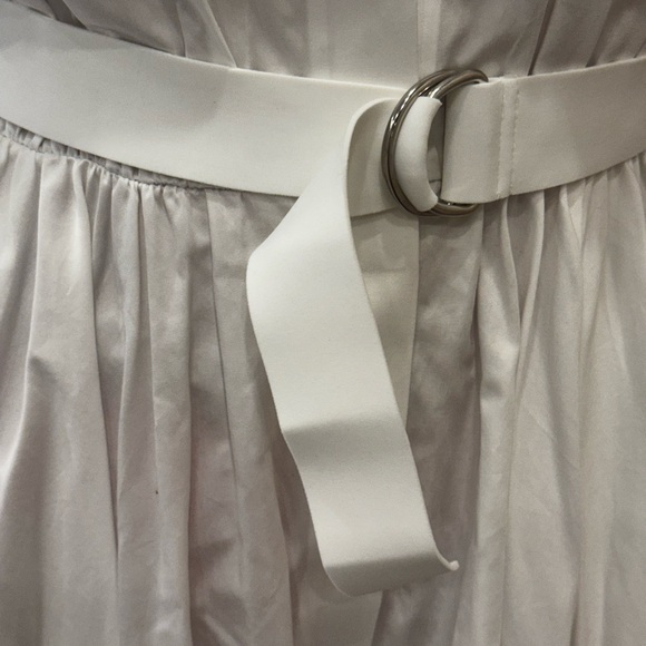 Norma Kamali White Long Sleeve Belted Dress - Picture 11 of 15